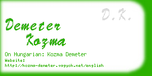 demeter kozma business card
